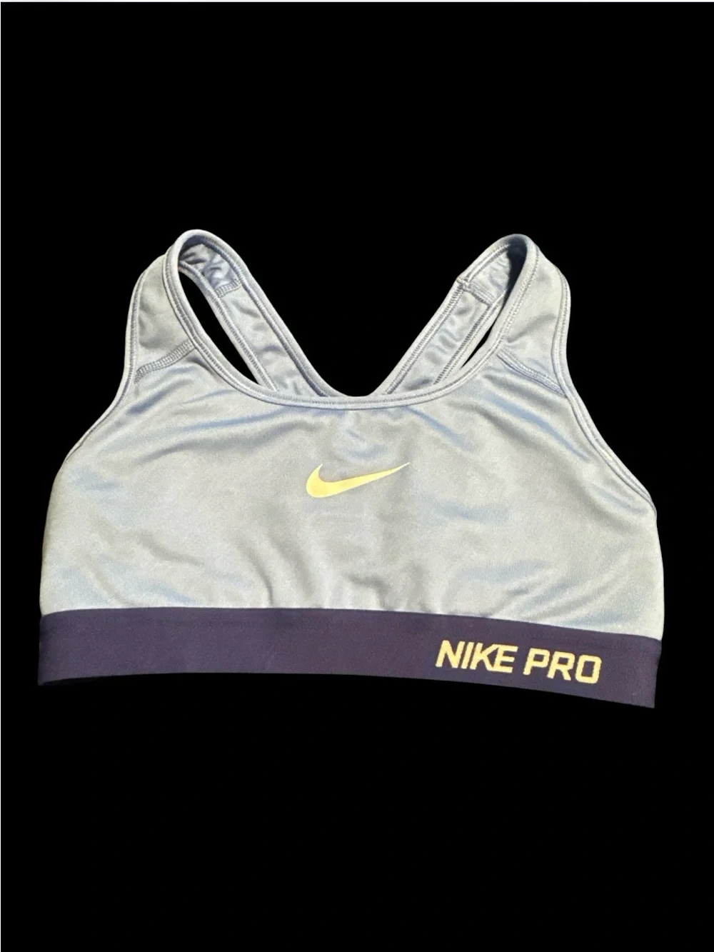 Nike blue Sports Bra with Navy Band & white Logo